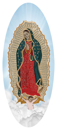 Lady of Guadalupe Clouds Blue